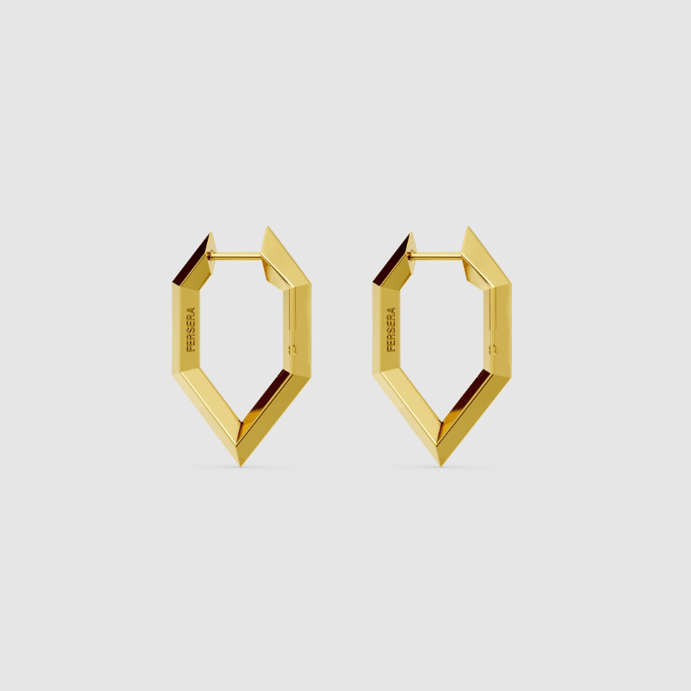 Sculptura Hexagon Earrings