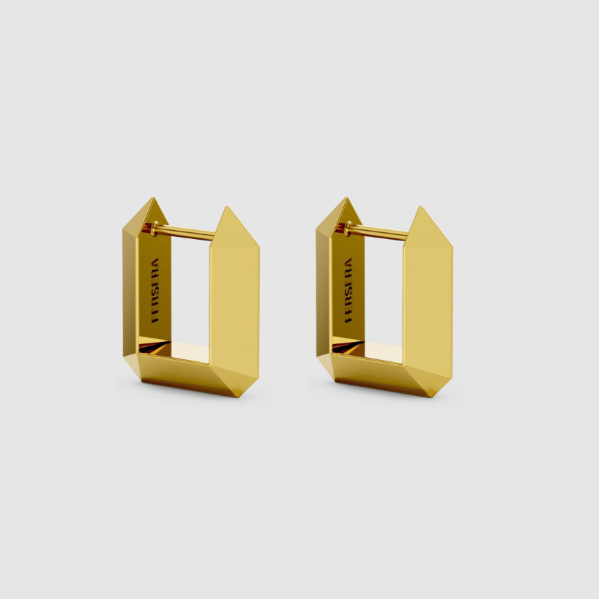 Sculptura Rectangle Earrings