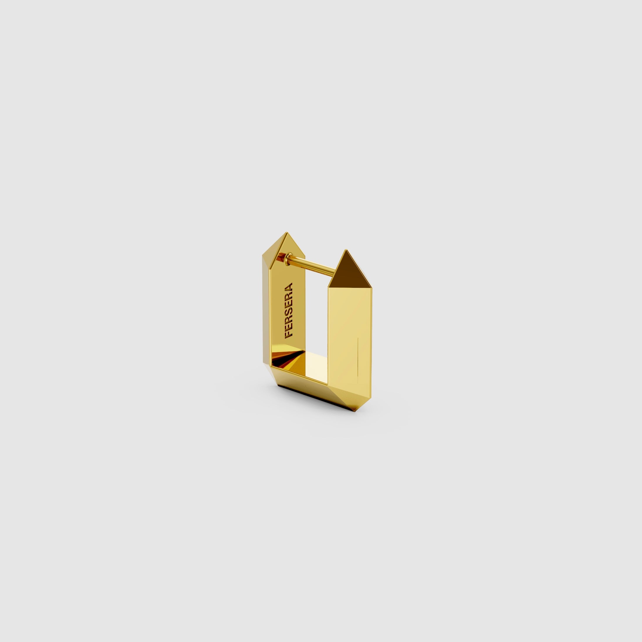 Sculptura Rectangle Earrings (Gold)