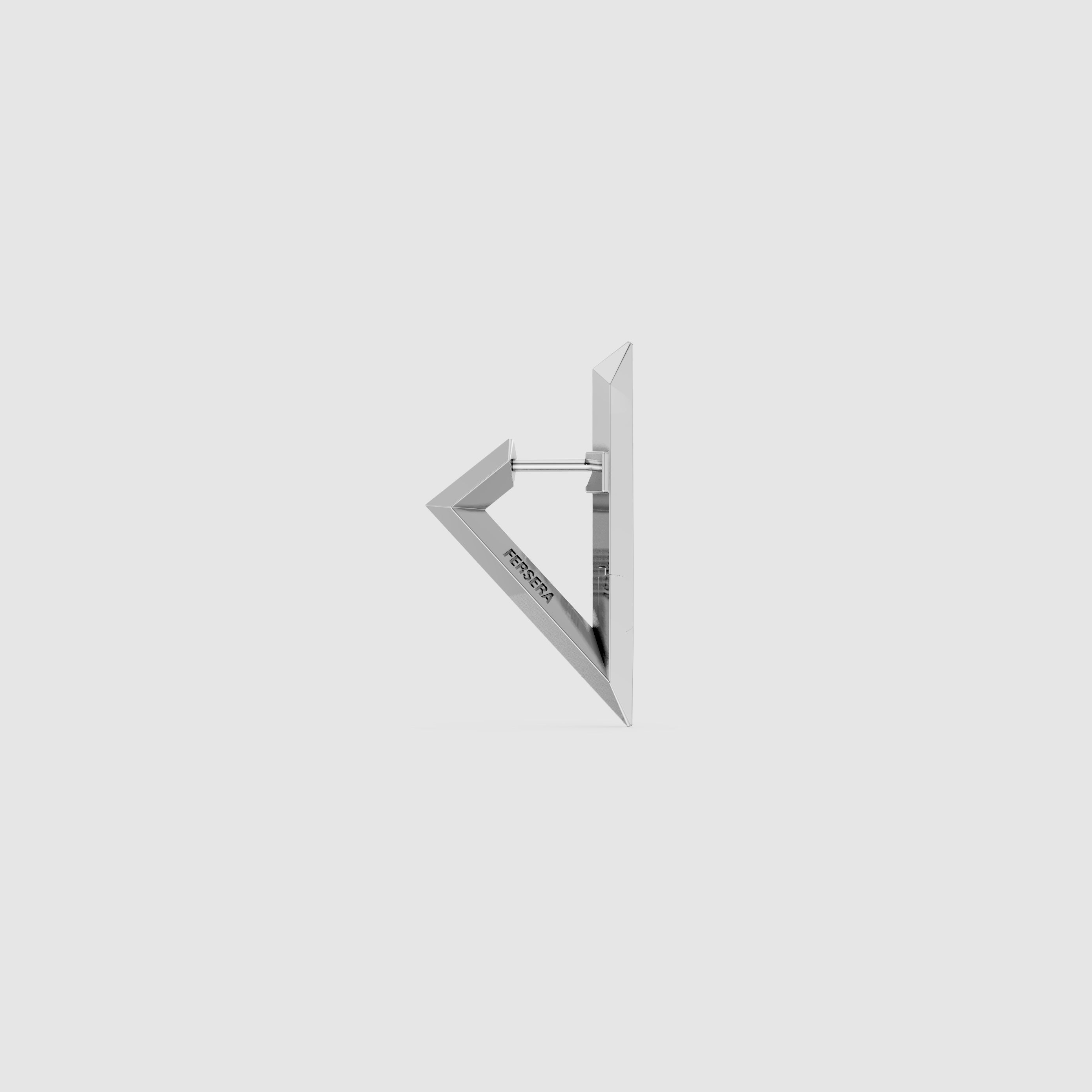 Sculptura Triangle Small Earrings (Silver)