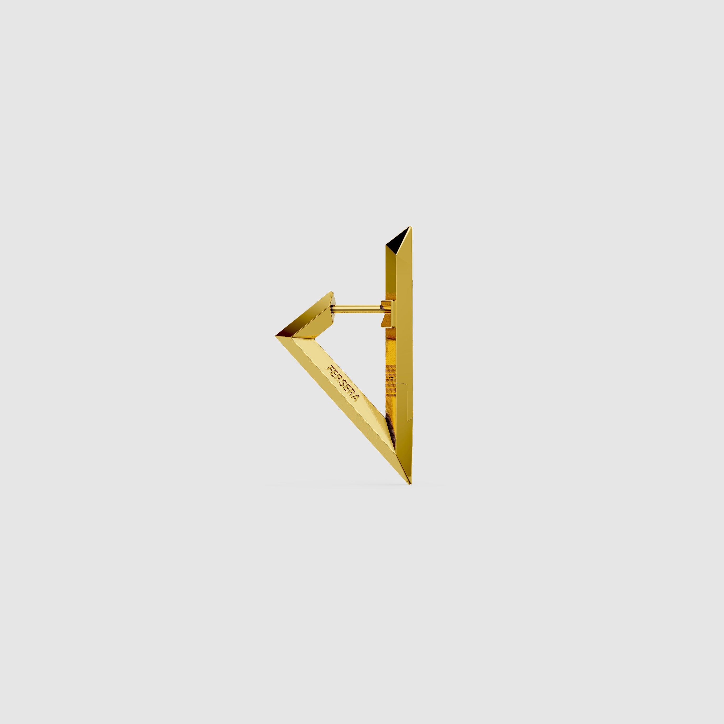 Sculptura Triangle Small Earrings  (Gold)