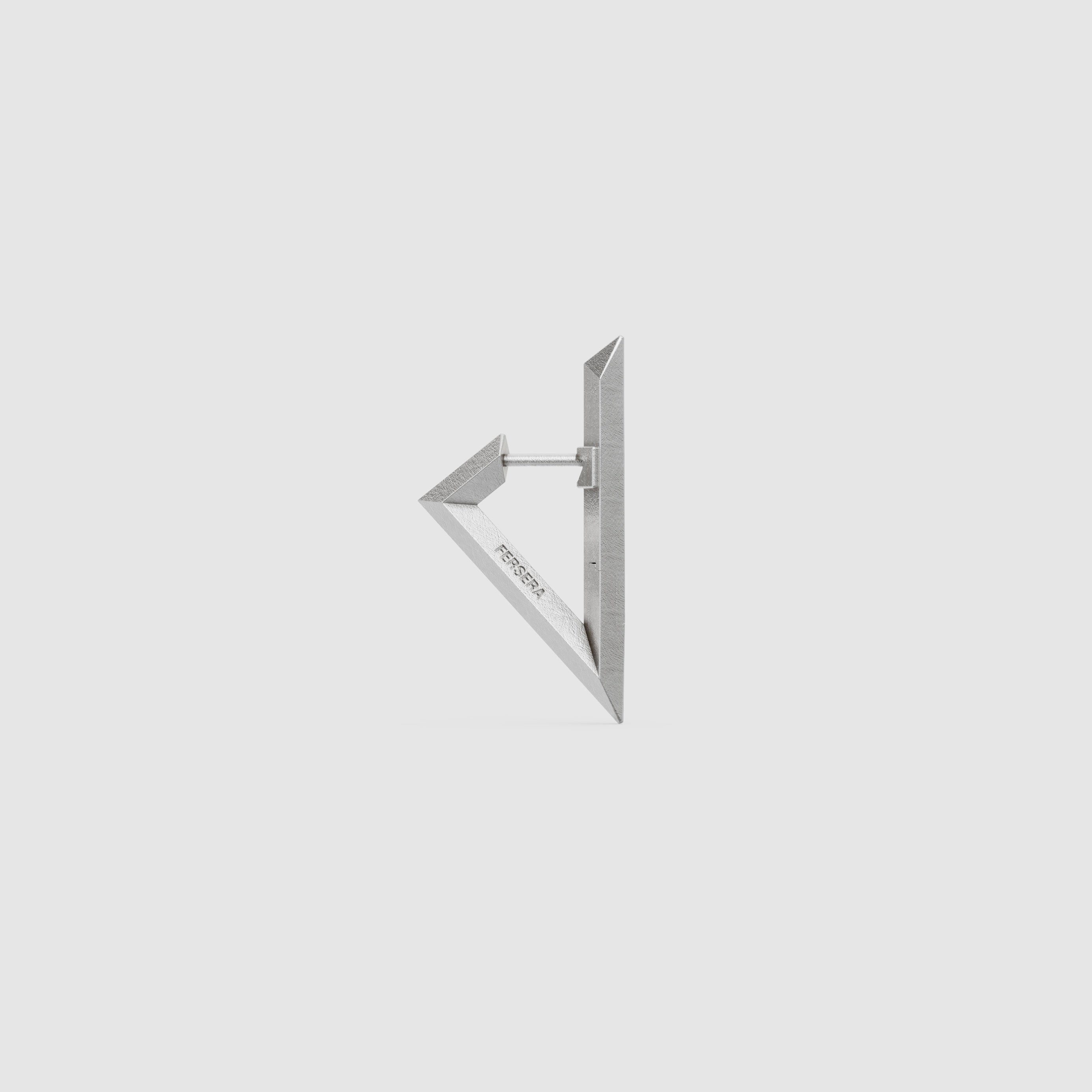 Sculptura Triangle Small Earrings (Satin)