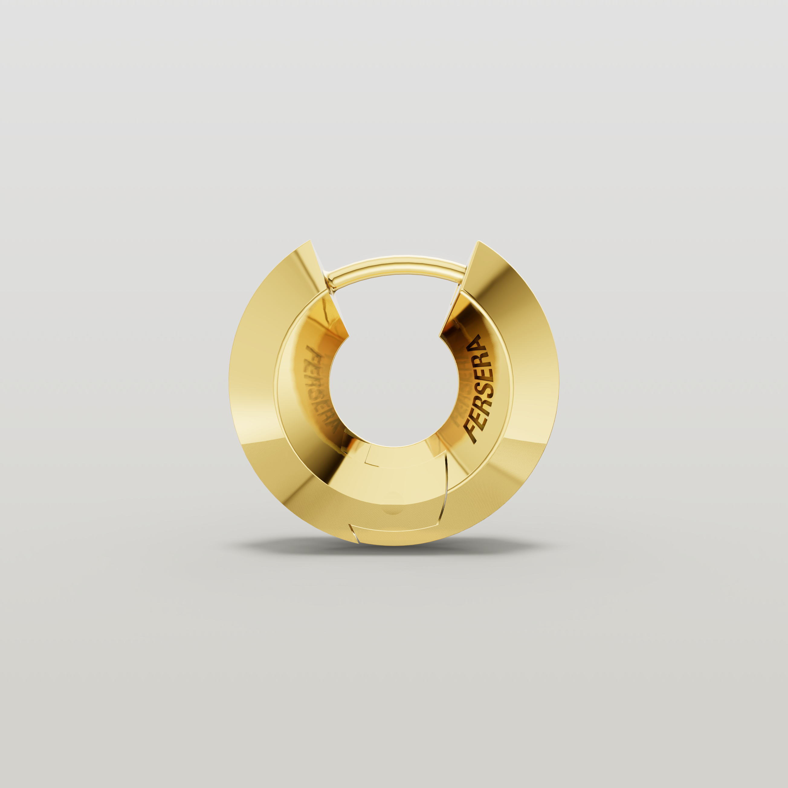 Sculptura Circle Earrings (Gold)