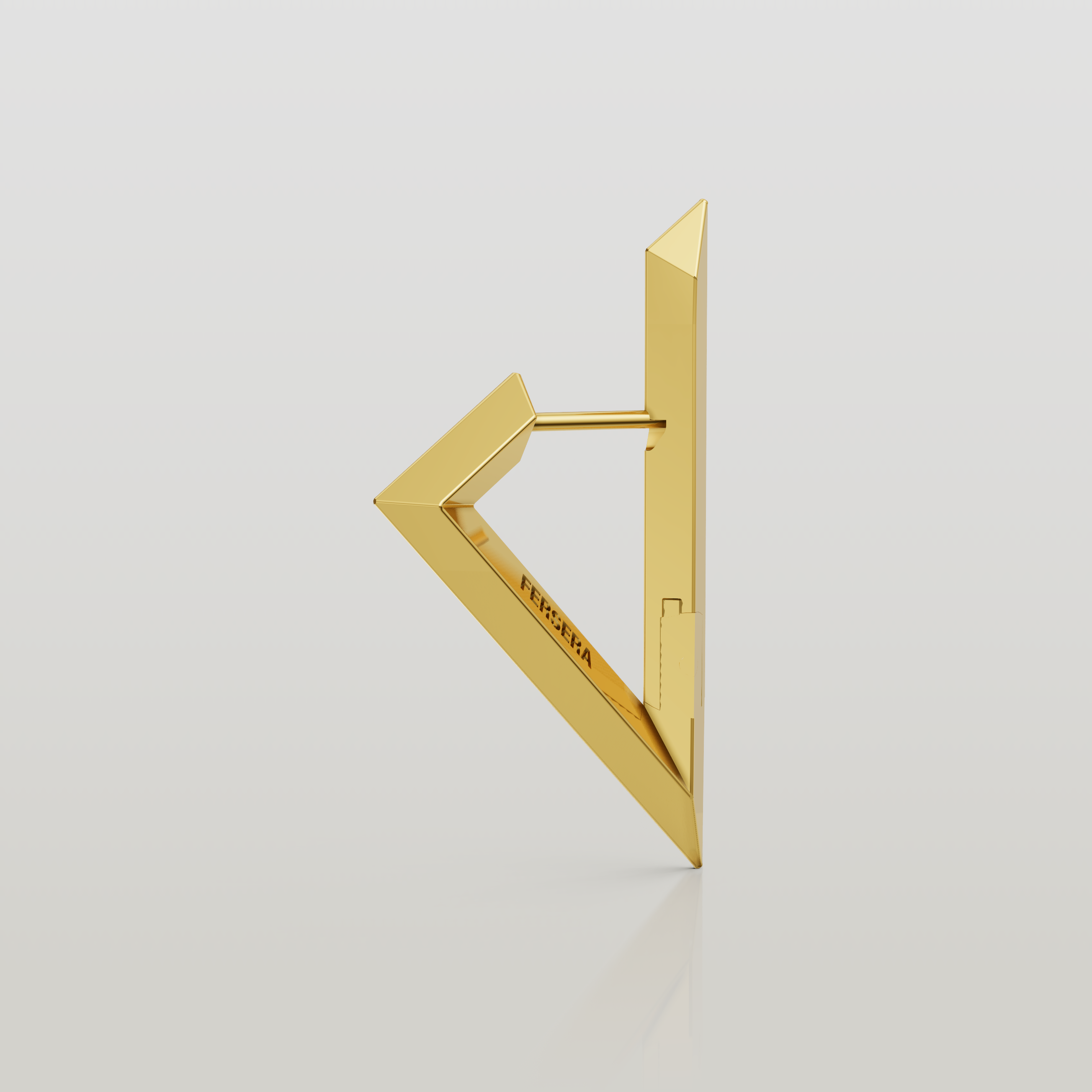 Sculptura Triangle Earrings (Gold)