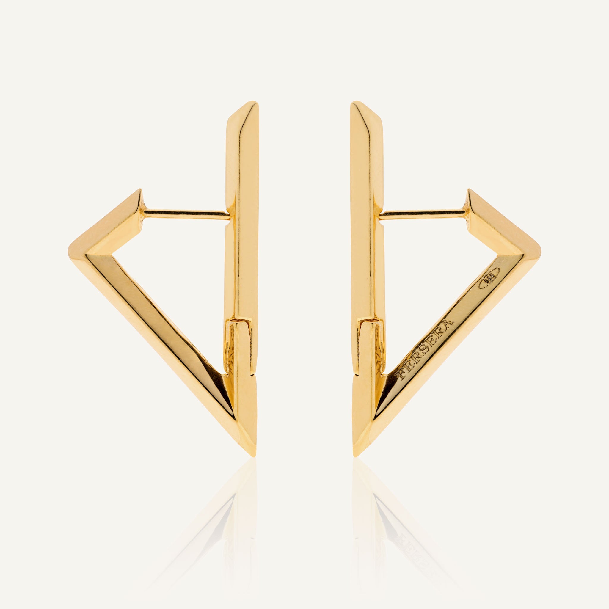 Sculptura Triangle Earrings (Gold)