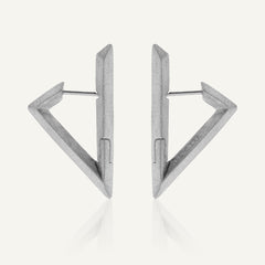 Sculptura Triangle Earrings (Satin)