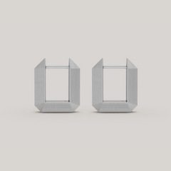 Sculptura Rectangle Earrings (Satin)