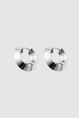 Sculptura Circle Earrings (Silver)