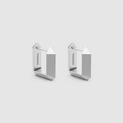 Sculptura Rectangle Earrings (Satin)