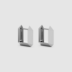 Sculptura Rectangle Earrings (Silver)