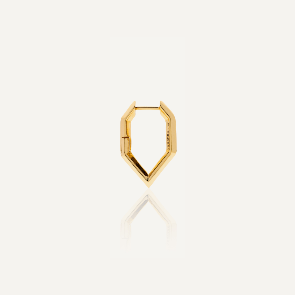 Sculptura Hexagon Earrings (Gold)