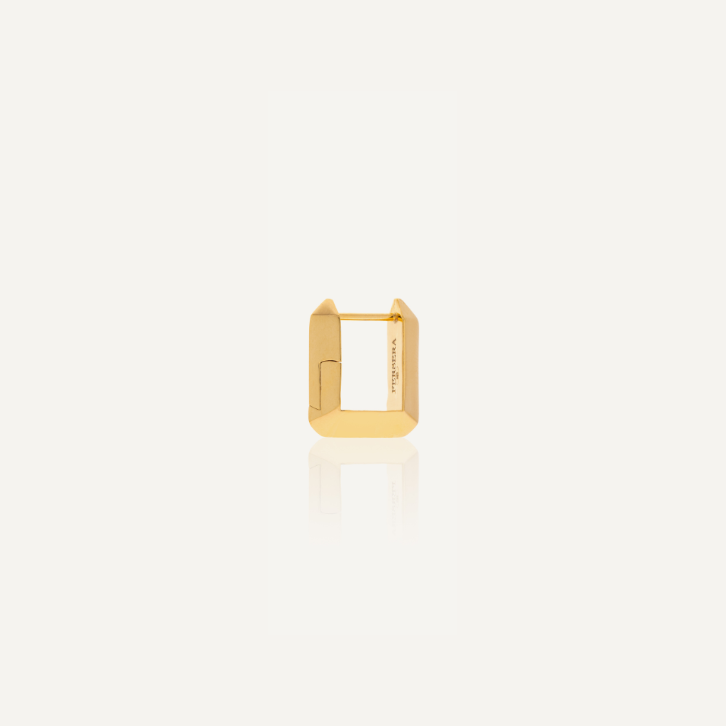 Sculptura Rectangle Earrings (Gold)