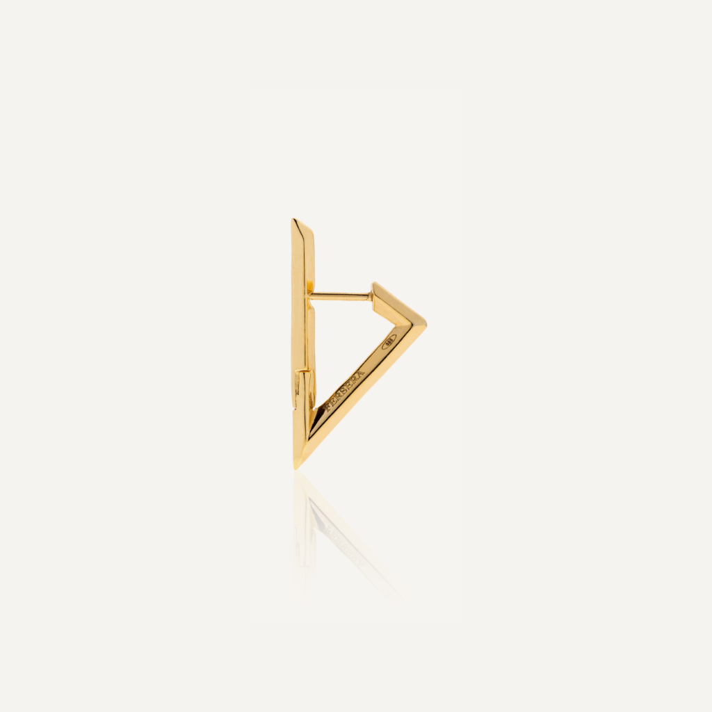 Sculptura Triangle Small Earrings  (Gold)
